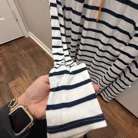 Mi Navy and White Striped Top - Picture 4 of 6